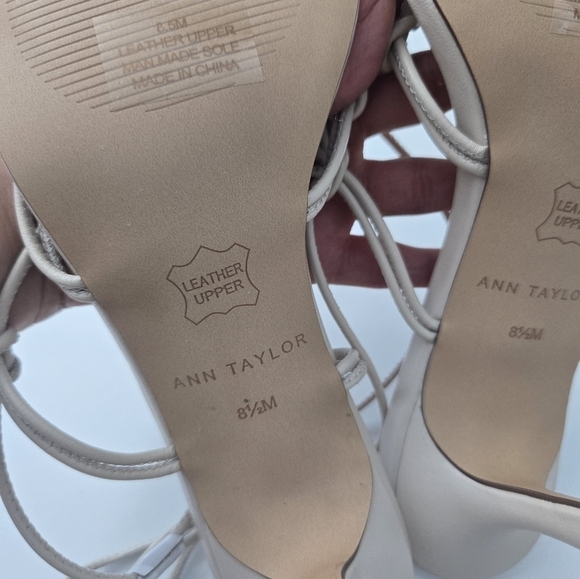 Ann Taylor KNOTTED STRAPPY SANDAL-MISSY. PEARL SHADOW. Size 8.5. New. - Picture 6 of 7